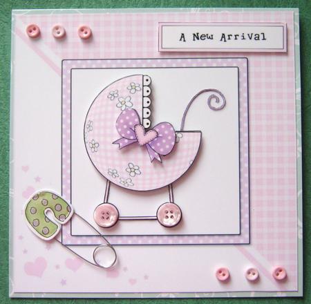 New Baby Girl Quick Card with Decoupage by Ali Sherman