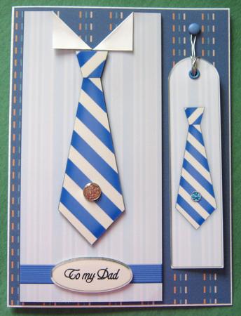 Man's Shirt & Tie Quick Card with Decoupage by Ali Sherman