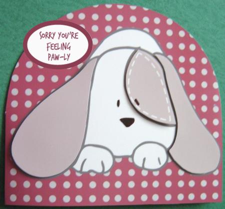 Puppy Dog Shaped Card. Decoupage by Ali Sherman