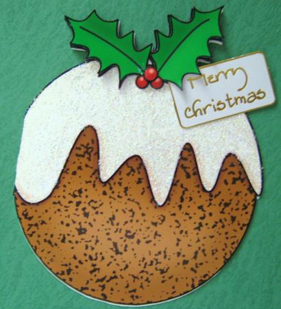 Figgy Pudding Shaped Card by Ali Sherman