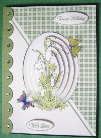 Snowdrops Quick Card with Pyramage by Ali Sherman