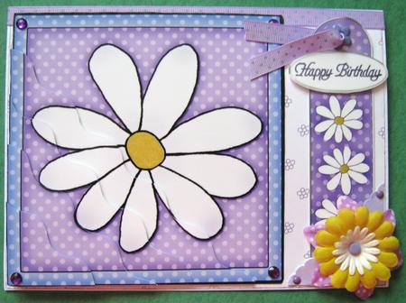 Daisy Quick Card with Wavy Corner Side Stacker Topper by Ali Sherman