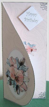 Posy & Pearls Teardrop Card by Ali Sherman