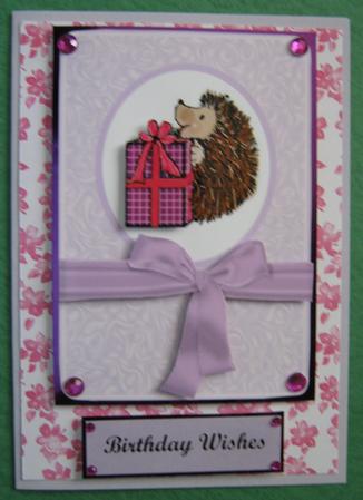 2 x Spike the Hedgehog Card Front Toppers by Ali Sherman