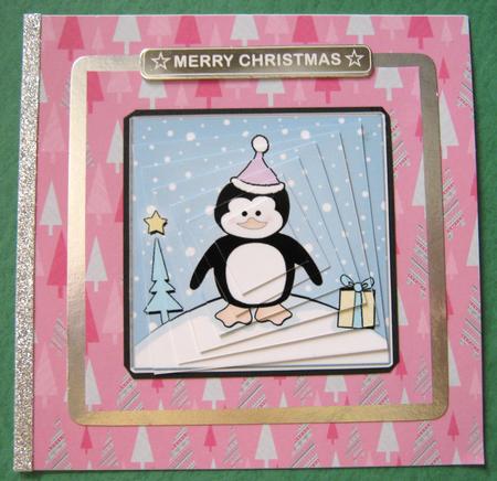 Cheeky Xmas Penguin Twisted Pyramage Sheet by Ali Sherman