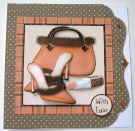Sophisticated Shoes, Handbag and Lipstick Decoupage - Peach by Ali Sherman