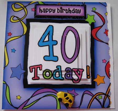 40th Birthday Quick Card with Pyramage by Ali Sherman