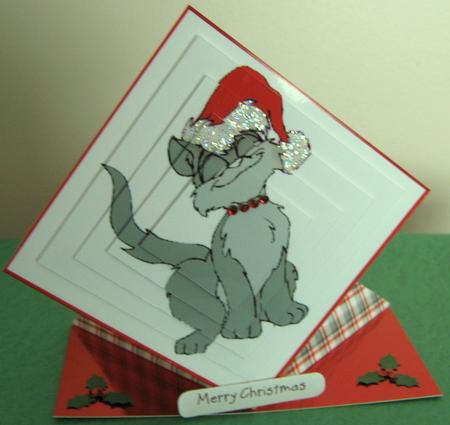 Christmas Cat Spring Card by Ali Sherman