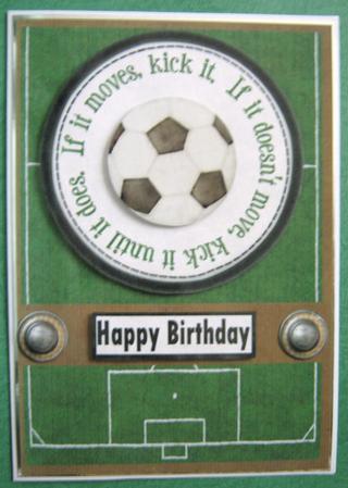 Just Kick It! Decoupage Card Front by Ali Sherman