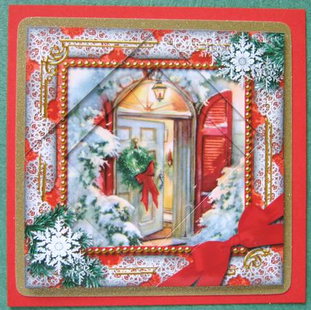 Welcome Door Snow 5inch Triangle Edge Spiral Stacker by Ali Sherman