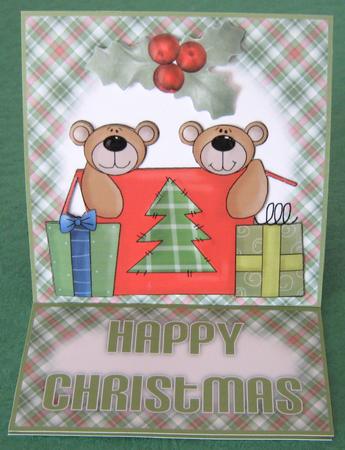 Christmas Teddies 5 Minute Easel Card by Ali Sherman