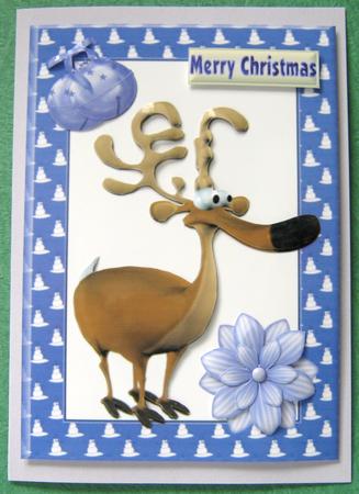 Cute Toony Reindeer with Bells by Ali Sherman