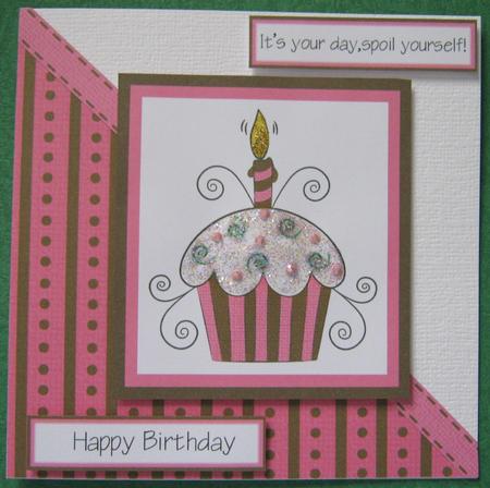 Swirly Cupcake Set-pink & Brown by Ali Sherman