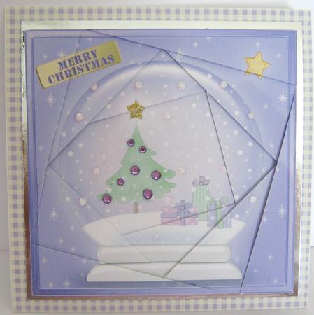 Xmas Tree Snowglobe Twisted Spiral Side Stacker by Ali Sherman