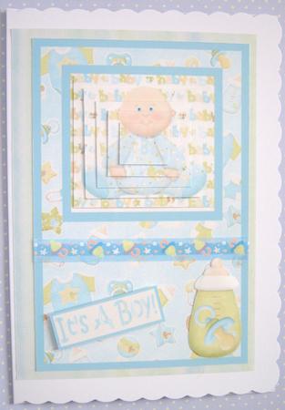 New Baby Boy Pyramid Card by Ali Sherman