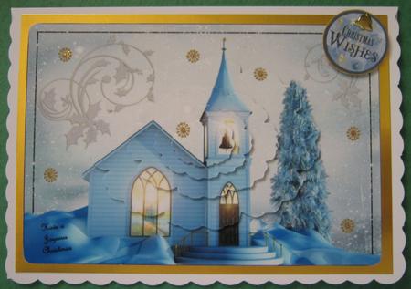 Christmas Church Oval Shaped Pyramid by Ali Sherman