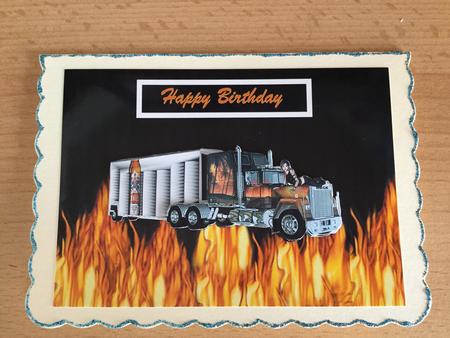 Beer Truck Birthday Card Front by Alice Paaske