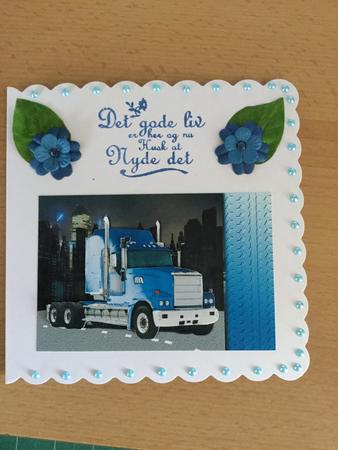 Blue Truck Birthday Card by Alice Paaske