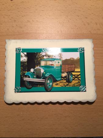 1930's Truck Quick Card with Decoupage by Alice Paaske