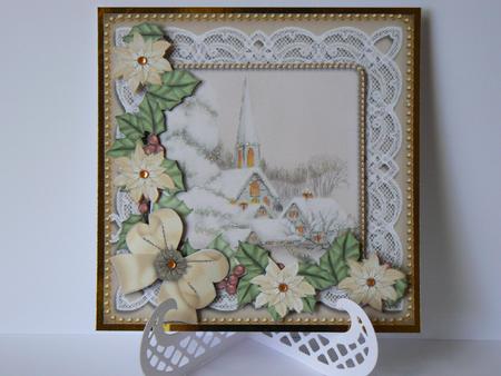 Ice Church Cream Poinsettia 3D Decoupage Step by Step Sheet by alison abraham