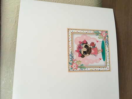 Cute Flower Pug by Alison Morley 