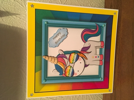 The Rainbow Animal Collection Unicorn 6x6  by Alison Morley 