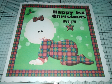 Happy 1st christmas wee yin - scottish tartan effect mini kit (with bow) Featured Gallery Photo
