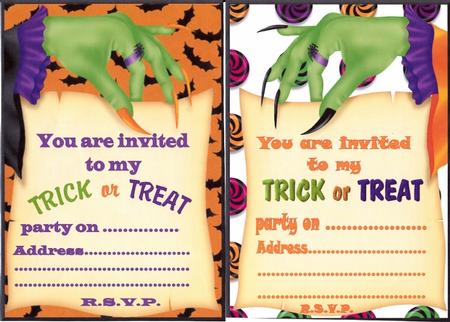 Halloween 2 x Party Invitations by Ali Wade