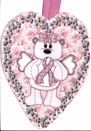 Cute Pink Breast Cancer Bear by Ali Wade