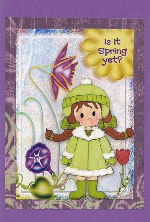 Snowy Sharona A5 Step-by-step Decoupage Card by Ali Wade