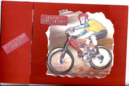 Mountain Bike Dude 8x8 Card by Ali Wade