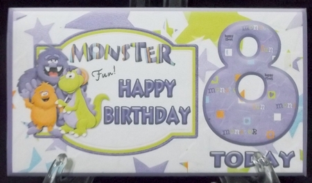 Monster Money Wallet for a 8 Today Childs Birthday by Allen Bowen