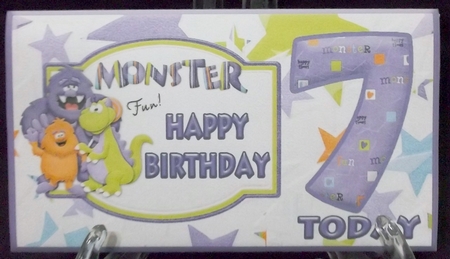 Monster Money Wallet for a 7 Today Childs Birthday by Allen Bowen