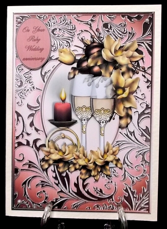 Ruby Wedding Anniversary Card Front by Allen Bowen