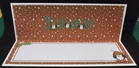 Xmas Husband with Penguins Matching Large Dl Insert by Allen Bowen