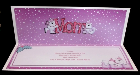 Xmas Mom with Polar Bears Matching Large Dl Insert by Allen Bowen