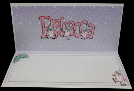 Xmas Rebecca Matching Large Dl Insert by Allen Bowen