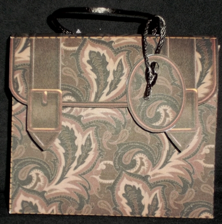 Briefcase Gift Box Brown & Beige Paisley by Allen Bowen