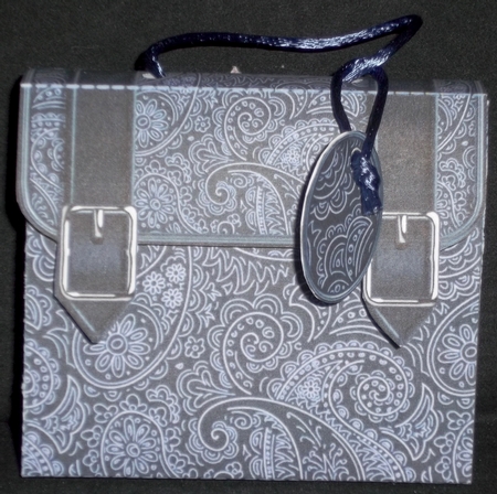Briefcase Gift Box Blue Paisley by Allen Bowen