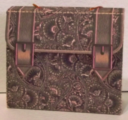 Briefcase Gift Box Red and Taupe Paisley by Allen Bowen