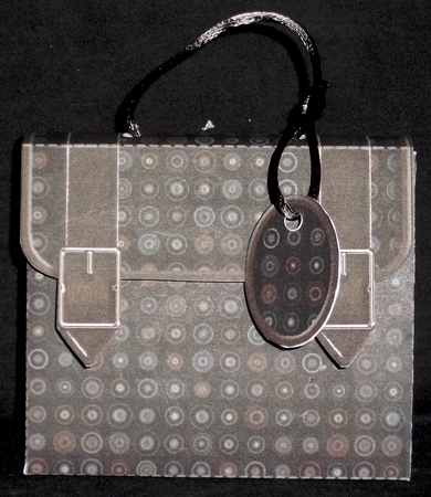 Briefcase Gift Box Brown Retro Circles by Allen Bowen