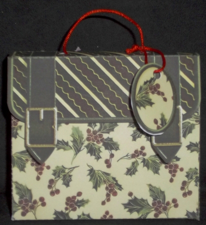 Briefcase Gift Box Holly Pattern by Allen Bowen