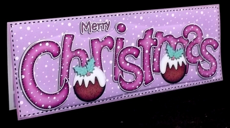 Large Dl Merry Christmas Quick Card 3D Decoupage by Allen Bowen