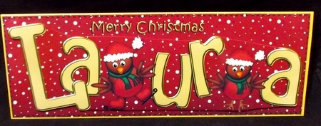Xmas Laura Robins Large Dl & 3D Decoupage by Allen Bowen