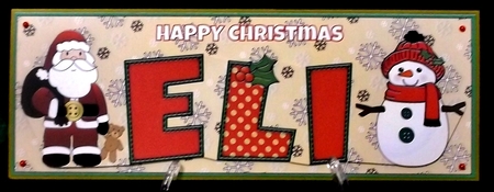 Santa & Snowman Eli Large Dl by Allen Bowen