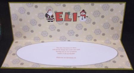 Santa & Snowman Eli Large Dl Insert by Allen Bowen