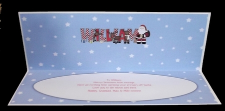 Santa and His Reindeers William Large Dl Insert by Allen Bowen