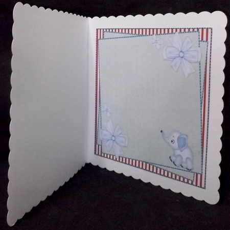 Insert Welcome New Baby Boy Cute Elephant by Allen Bowen