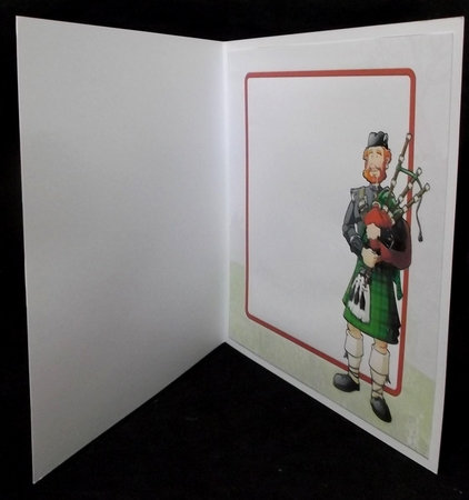 Bagpipe Player Dude Green Kilt 8x8 Insert by Allen Bowen