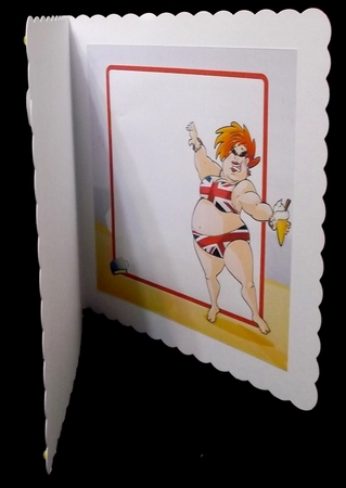 British Beach Dudess 8x8 Insert by Allen Bowen